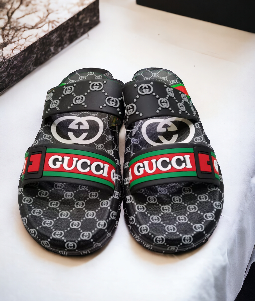 Step into Luxury Double Strap Gucci Softees