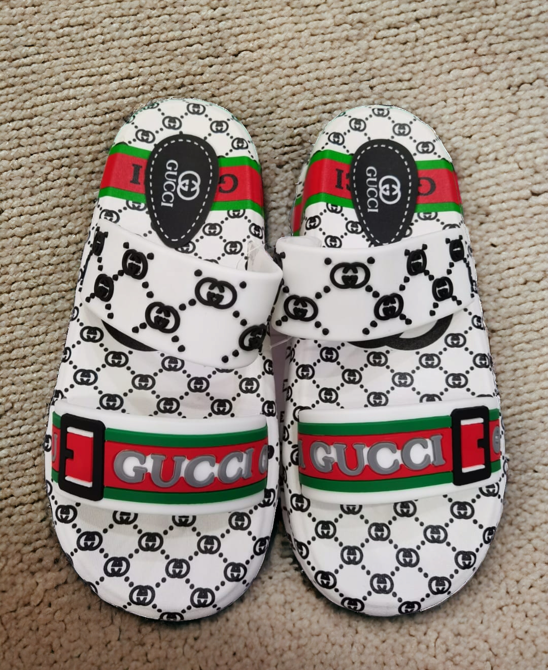 Step into Luxury Double Strap Gucci Softees