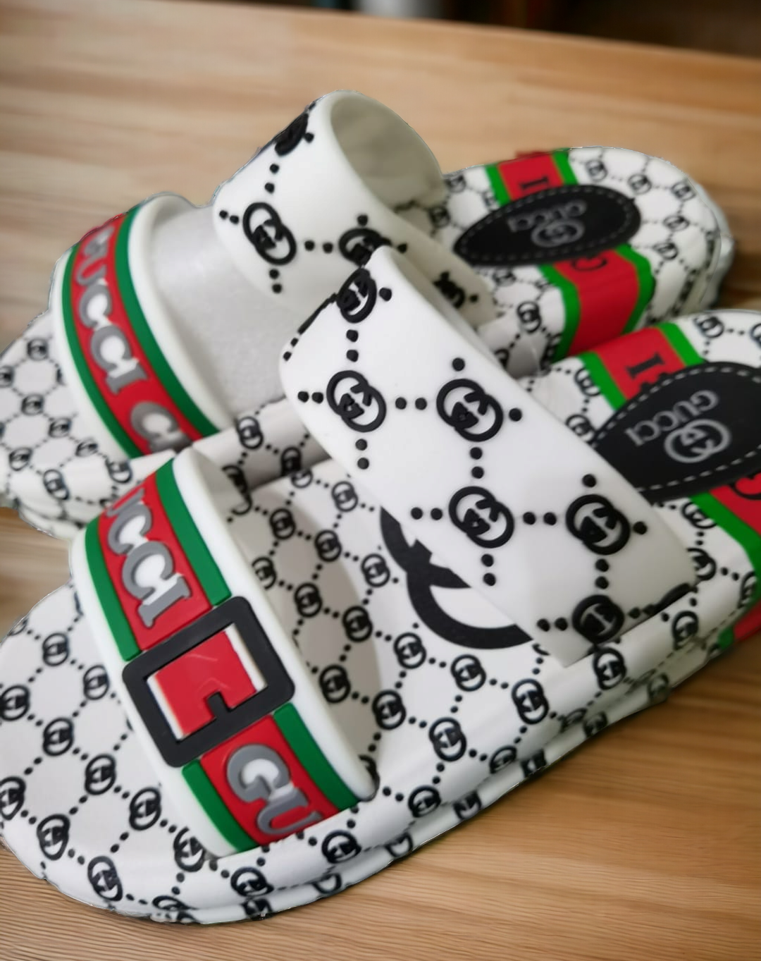 Step into Luxury Double Strap Gucci Softees