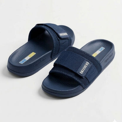 BLACK Hyperbrust Skechers Slides for Mens
