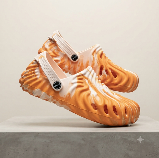 Travel Clogs for Mens Dual Tone Orange & White