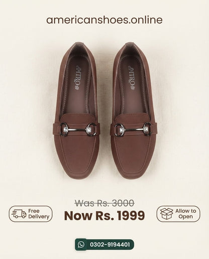Chic Dark Closed-Toe Flat Loafers Shoes for Women